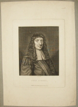 Half-length portrait of John Aubrey. T. Cook sculpt., Waller's Manuscript Collection